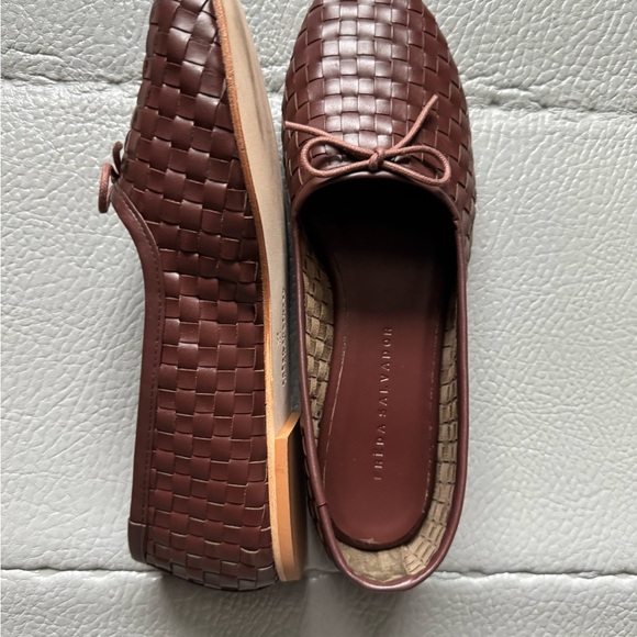Freda Salvador Brown Woven Leather Flats - Picture 3 of 5